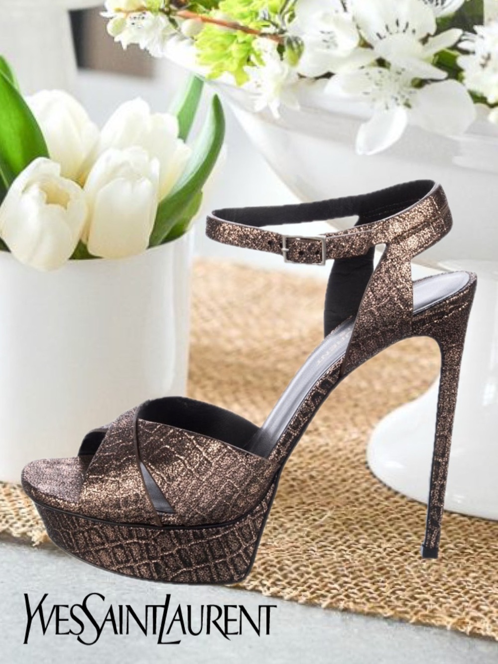 NEW IN BOX YSL LIMITED EDITION PYTHON HEELS